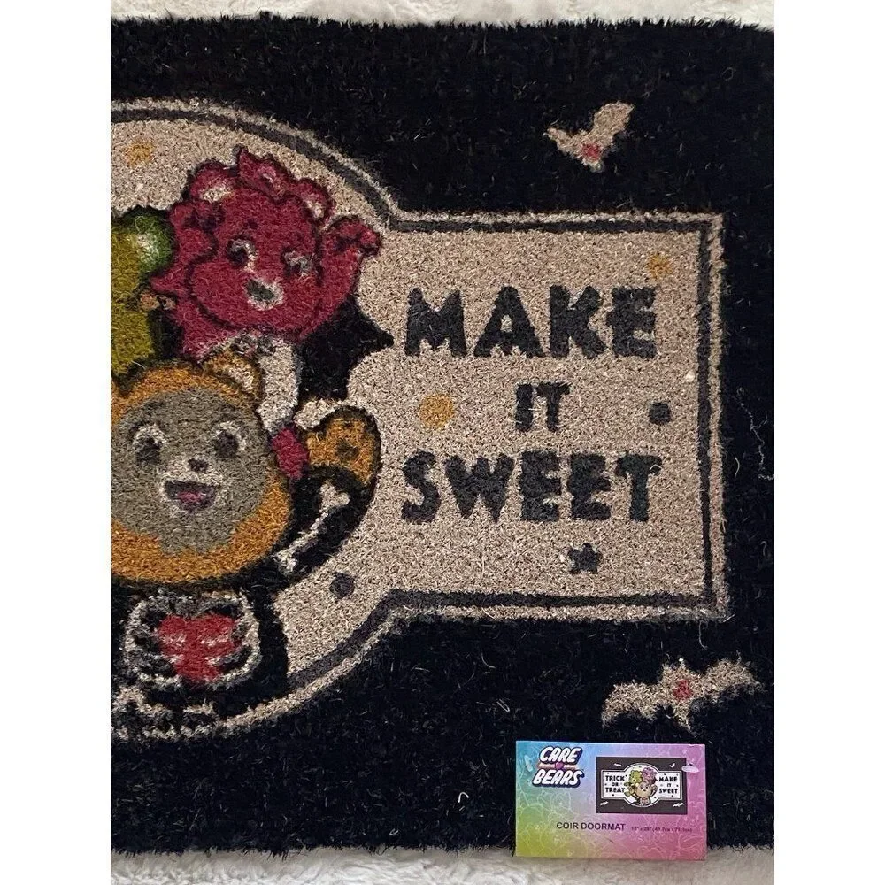 Care Bears Halloween Trick Or Treat Make It Sweet Outdoor Coir Door Mat 18 X 28”
